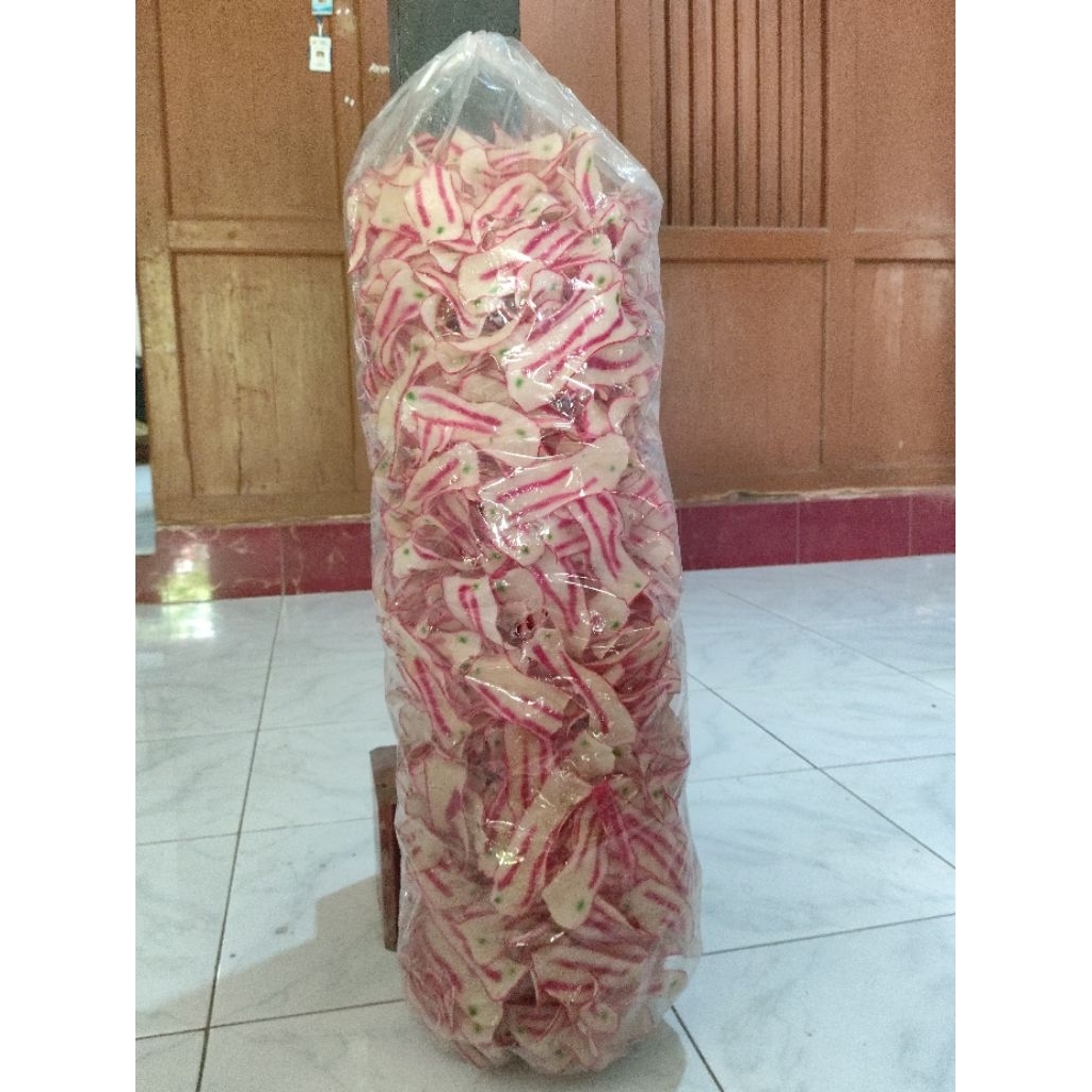 

Krupuk mentah asli, krupuk jleret / krupuk jleret merah (eceran) berat 500gr dan 1000gr