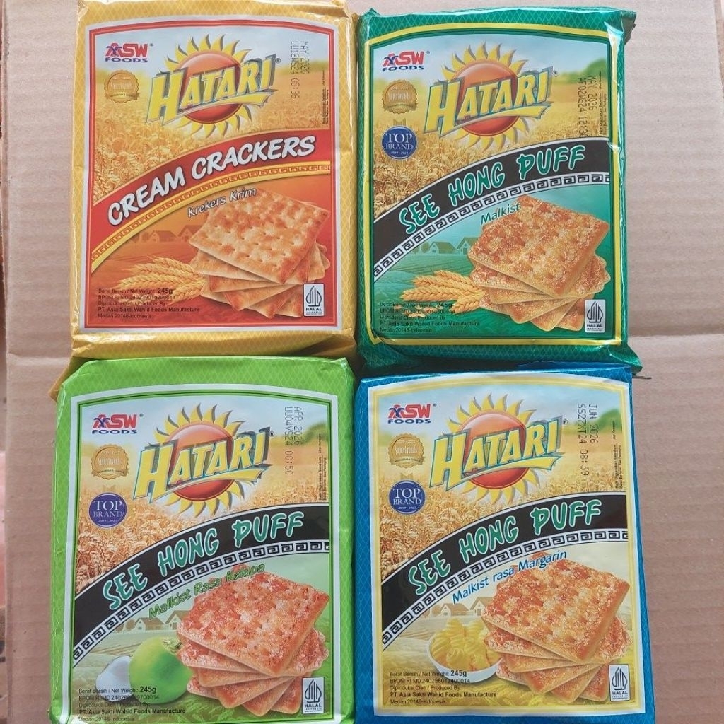 

Hatari Crackers Biskuit 4 Jenis Rasa