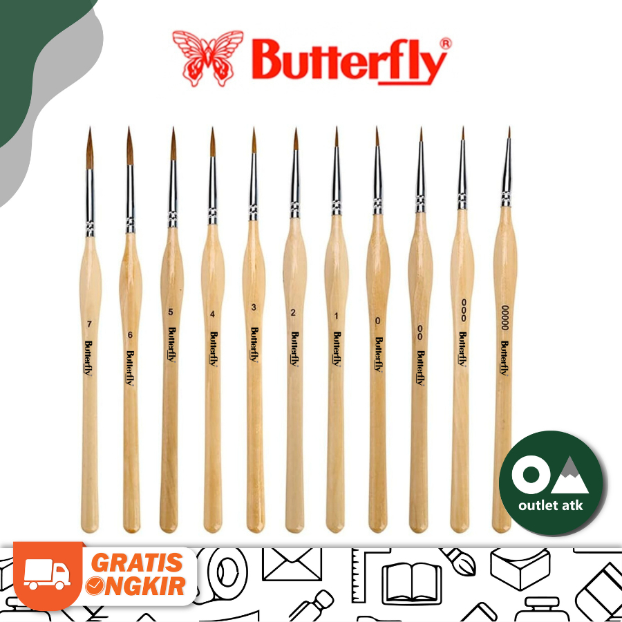 

Kuas Detailing Painting Butterfly Premium Detail Paint Brush