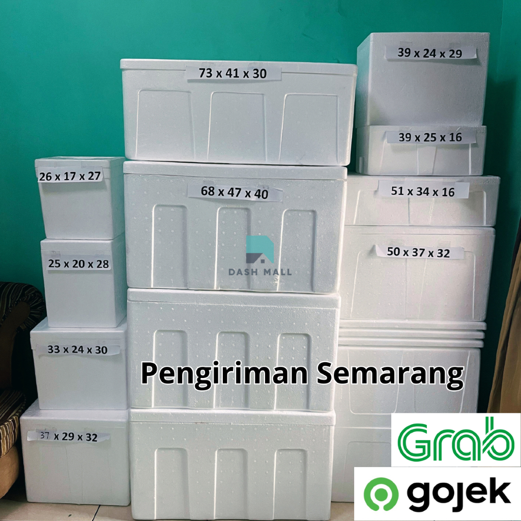 Styrofoam Box Es Batu Makanan Buah Ikan Frozen Food / Sterofoam Box Besar Kecil Baru Bersih
