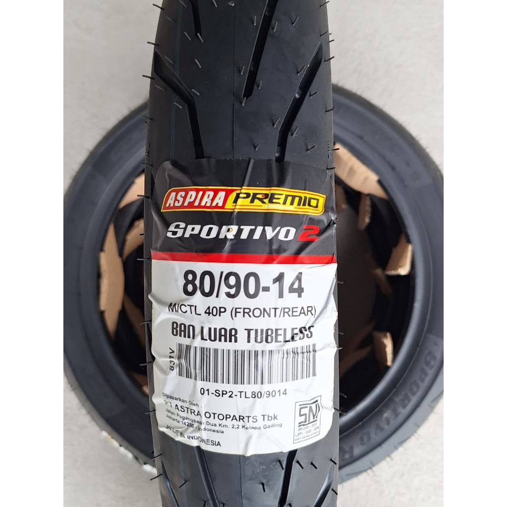 Ban Aspira Premio Sportivo 2 80/90 14 ring 14 Tubeless