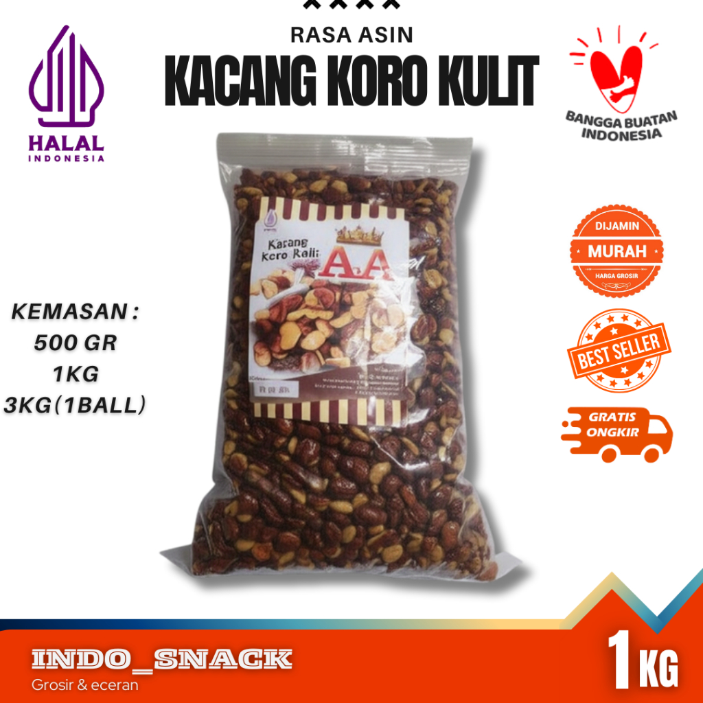

KACANG KORO KULIT 1KG [TERMURAH]