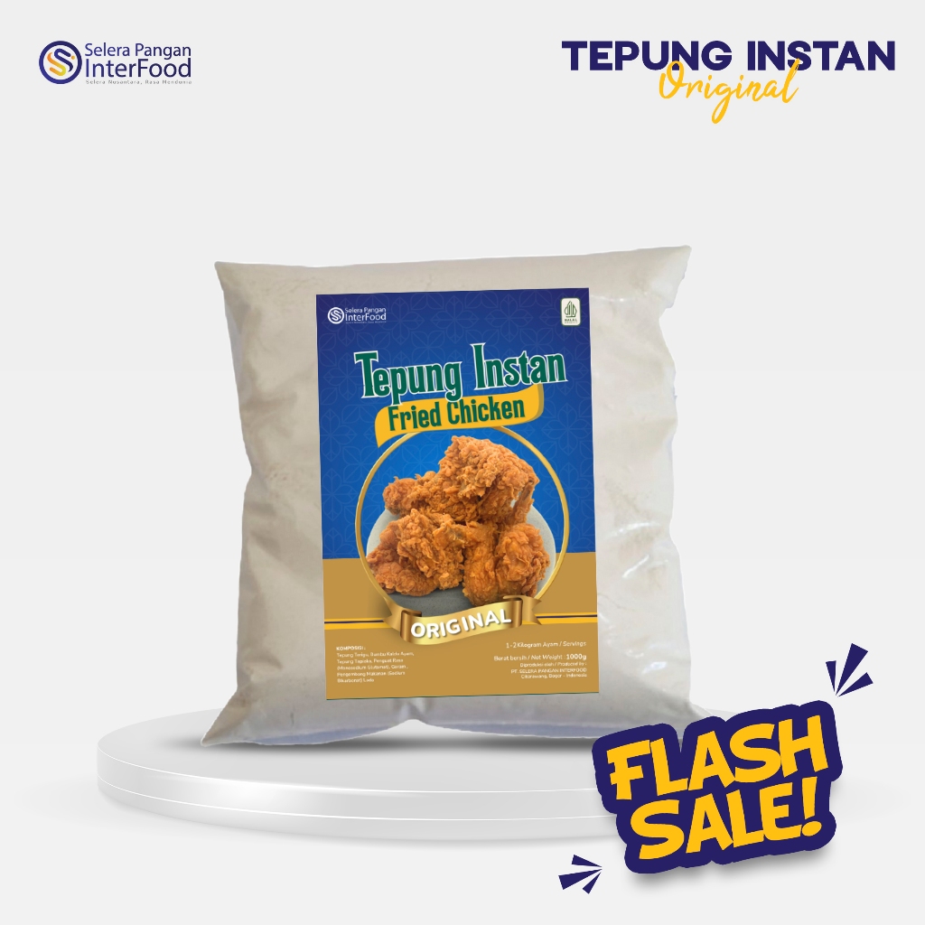 

Selera Pangan Interfood Tepung Bumbu Fried Chicken Bazzar 1kg NEW!