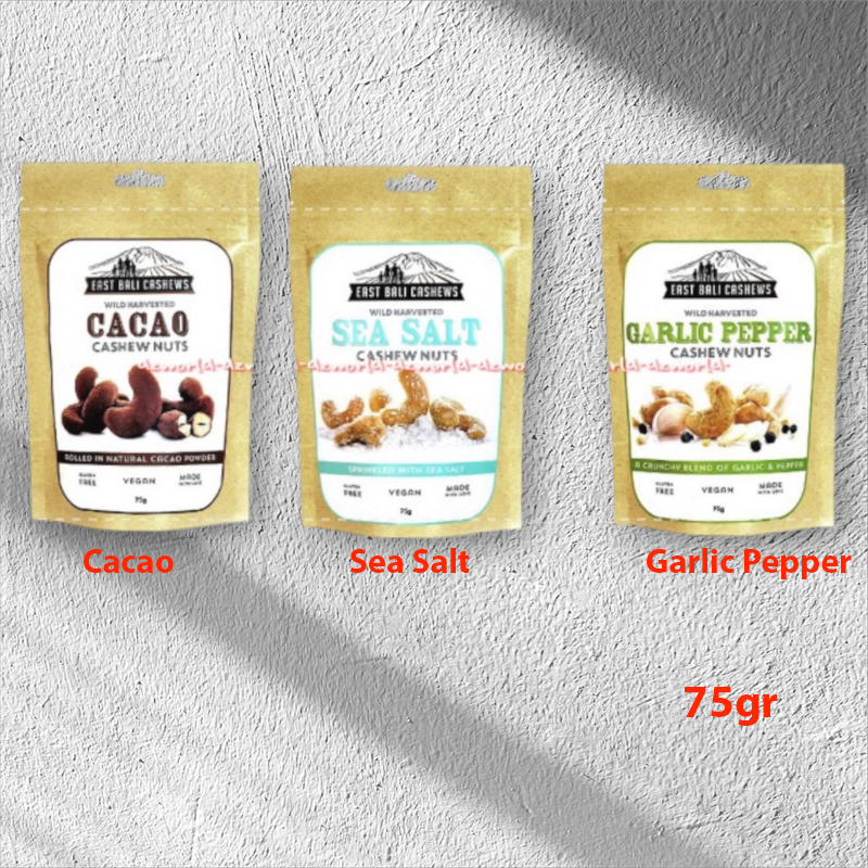 

East Bali 75gr Cashew BC Sea Salt Cashew Nuts 75gr Kacang Mete Bebas Gluten