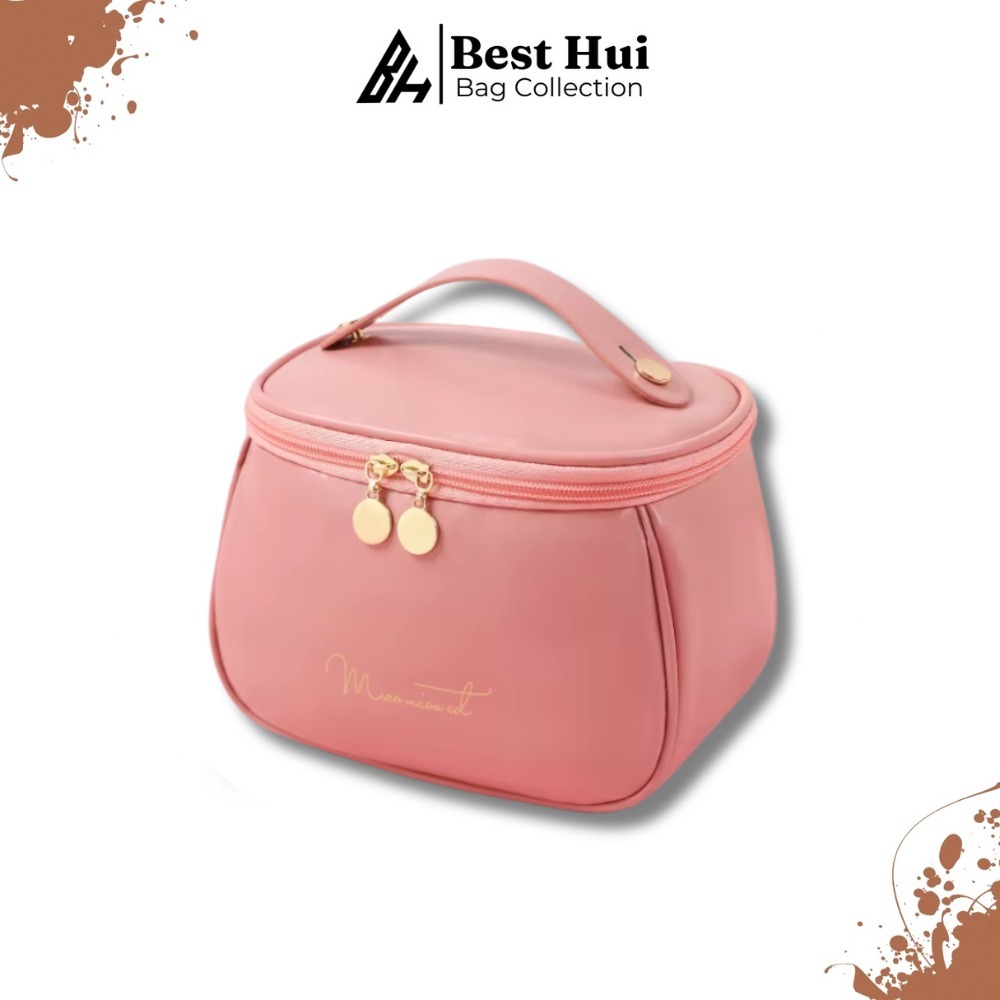 Tas Makeup Travel Bag Kosmetik Korean Style Kulit Sintesis Waterproof Terbaru Terlaris - SG16