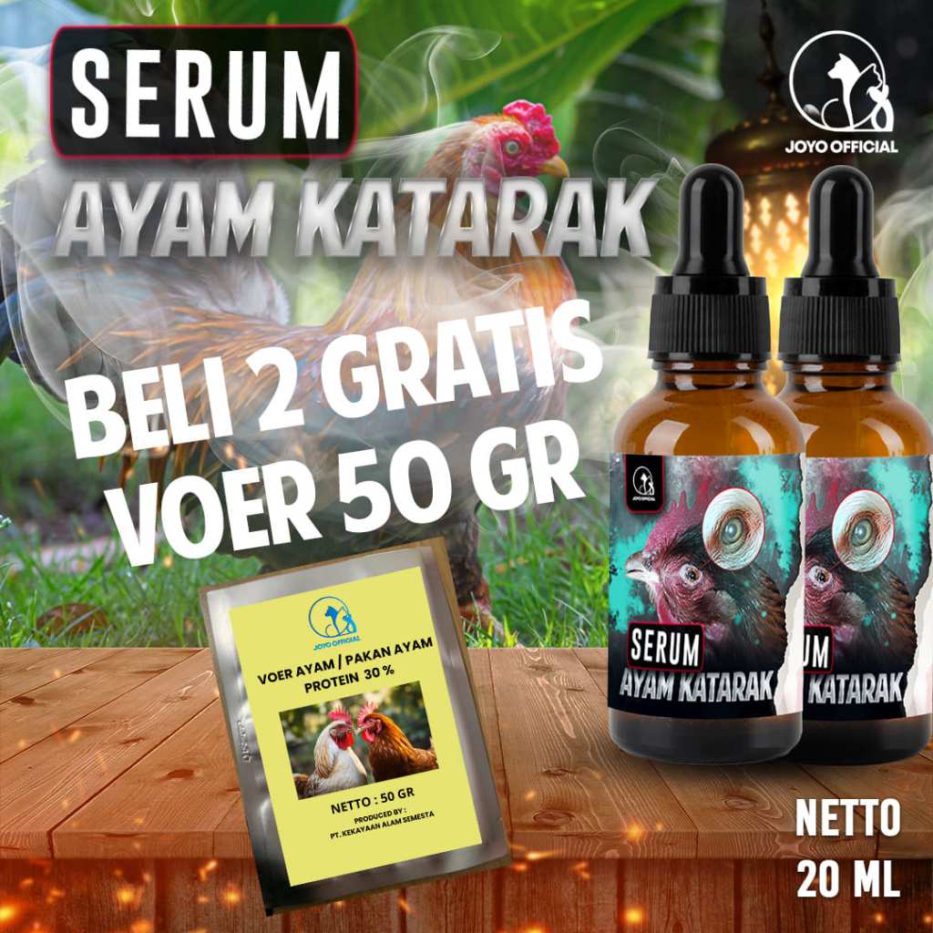 BELI 2 SERUM AYAM KATARAK  20ML GRATIS VOER AYAM 50 GR | OBAT KATARAK AYAM | MATA AYAM KATARAK | SER