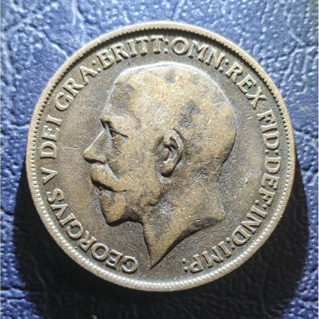 Koleksi koin United kingdom 1 Penny George V Tahun 1912