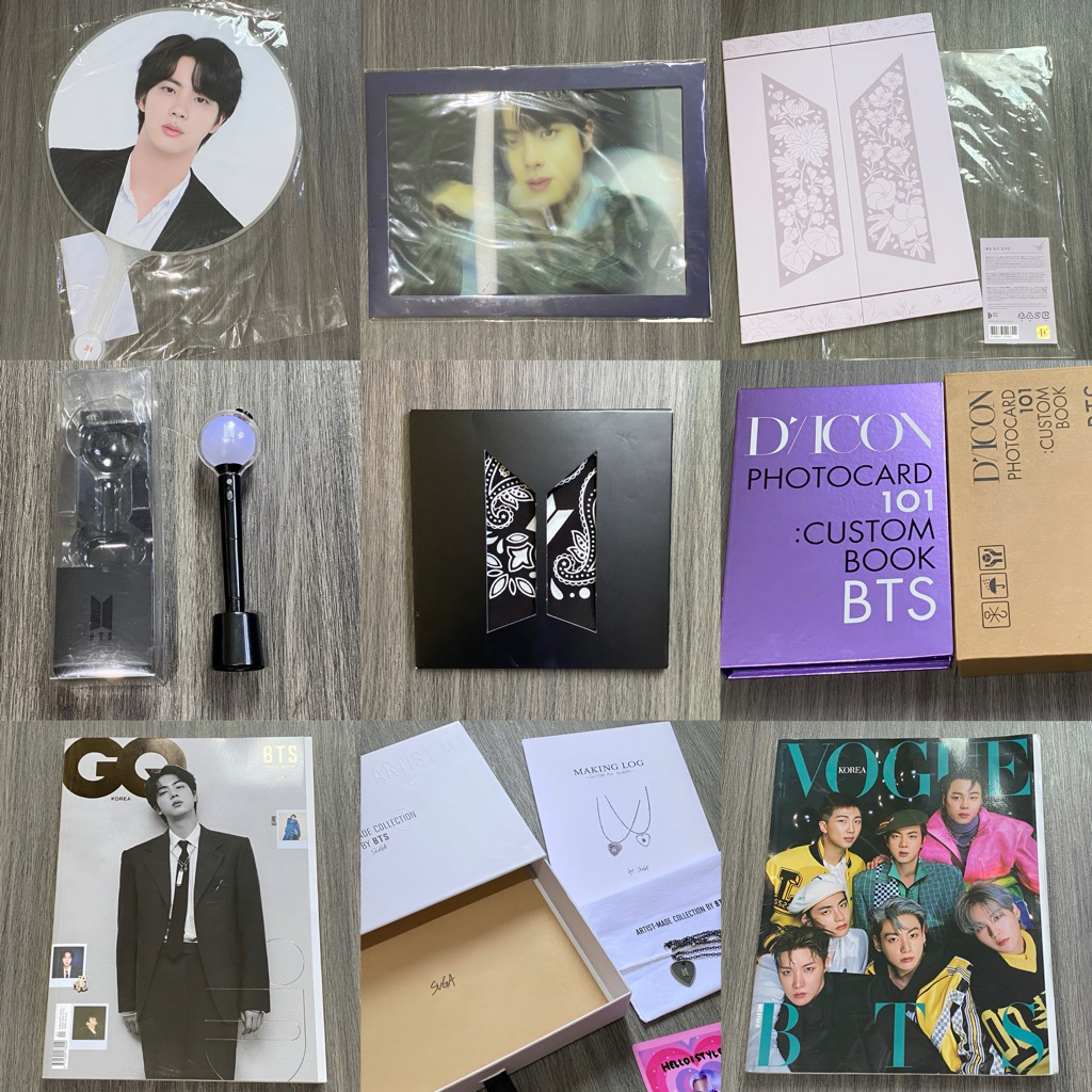 Official Merch BTS Suga Seokjin Taehyung Artist Made Collection Necklace Bracelet Kalung Gelang Army