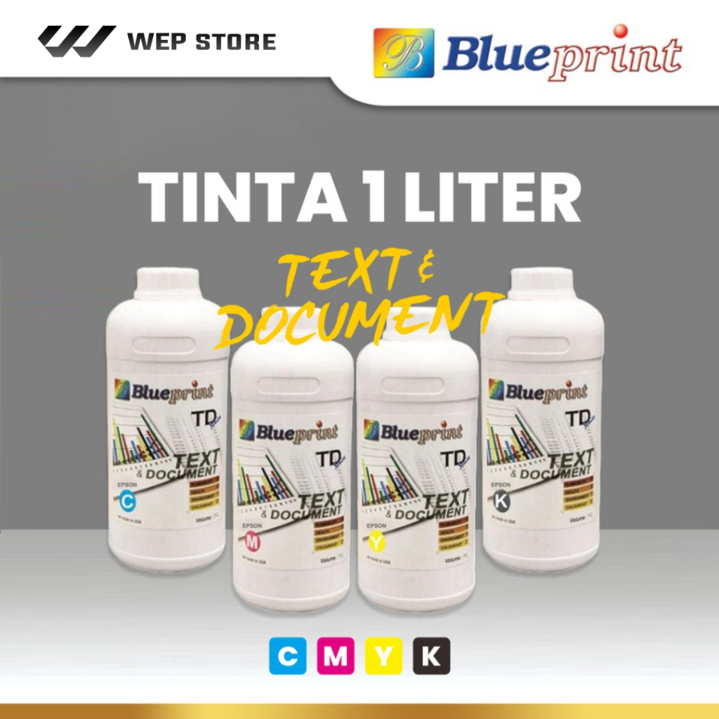 Tinta Epson 1 Liter Blueprint Tinta Refill Printer Epson Blueprint Tinta 1 Liter Epson ( Cyan, Magen