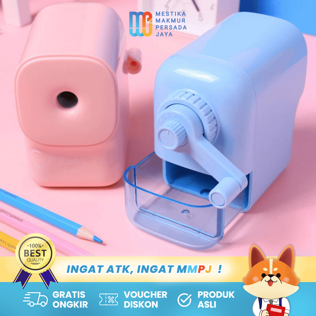 

Bantex Rautan / Serutan Pensil Putar - Pink Blue BE1012