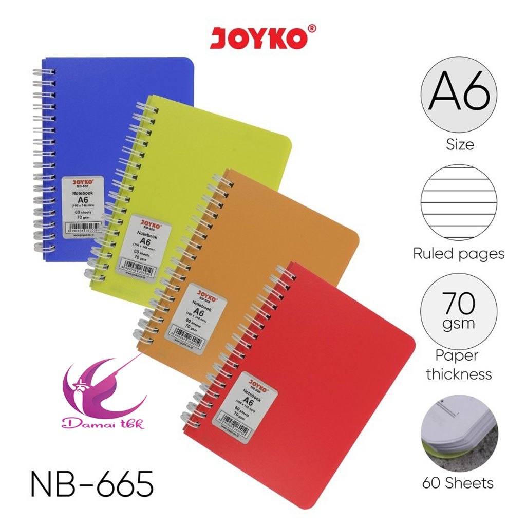 

NoteBook Ring Samping A6 Joyko NB-665