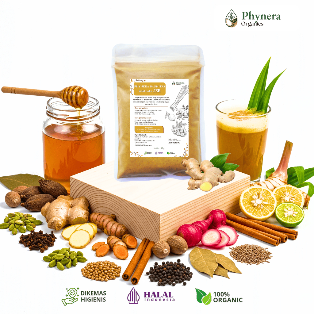 

IMUNITAS HERBAL JSR – Imun Booster, Daya Tahan Tubuh Kuat, & Sehat Alami by Phynera Organics