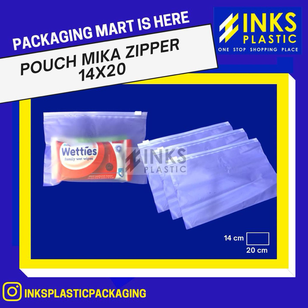 ZIPLOCK 14x20 POUCH MIKA ZIPPER POTRAIT BAG SERBAGUNA (10PCS)