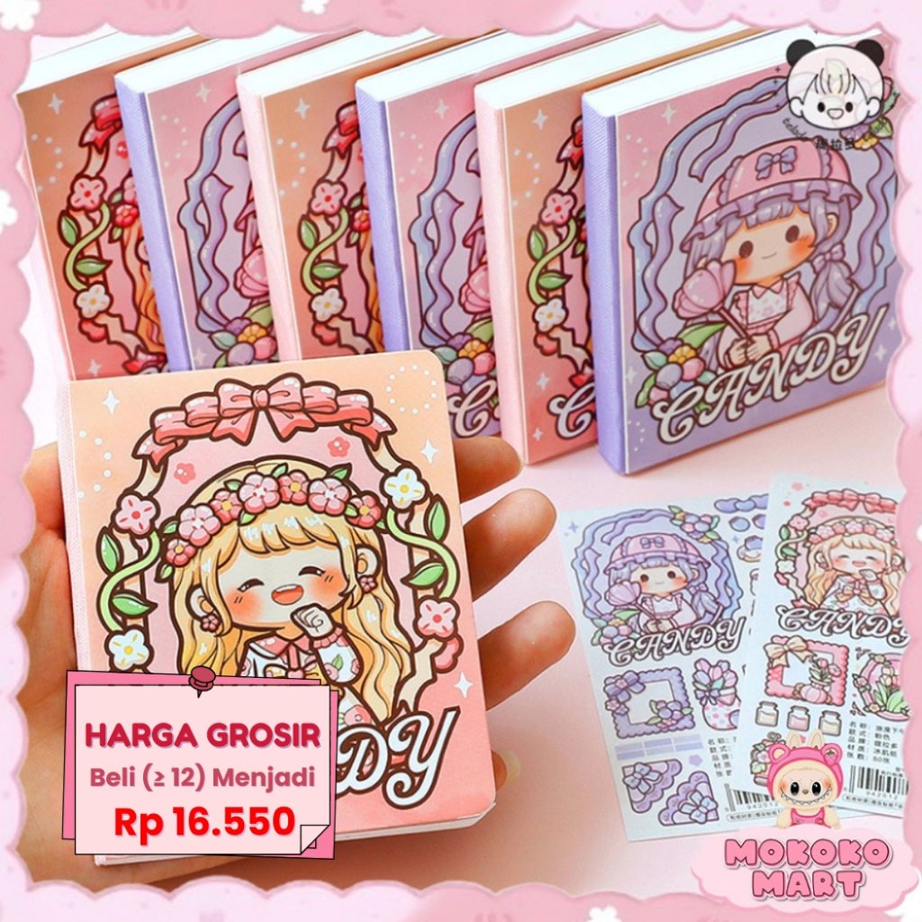 

MM Buku Diary Notebook Kecil Romantic Afternoon Tea Candy Book 80 Halaman Jurnal Perjalanan TLD121