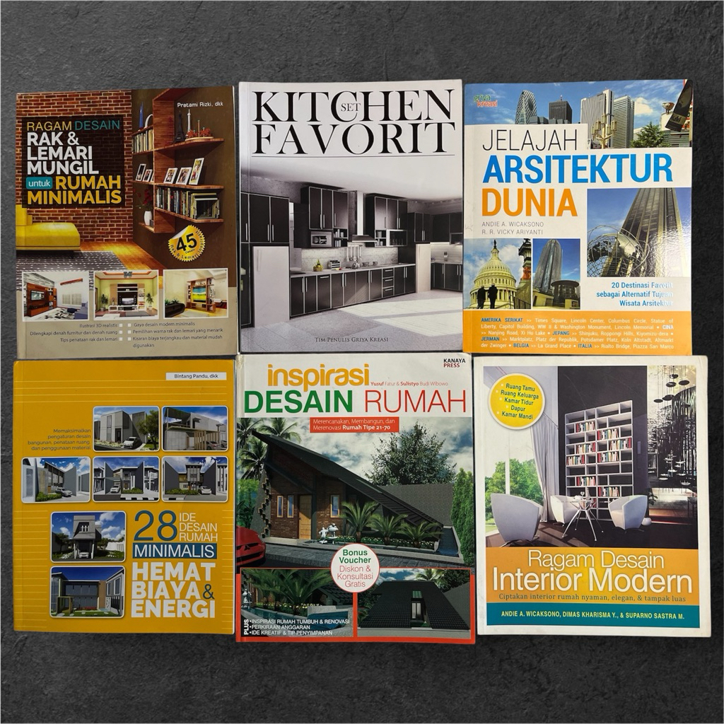 BUKU MURAH ORIGINAL / BUKU DESAIN RUMAH / DESAIN ARSITEKTUR / RAGAM DESAIN INTERIOR