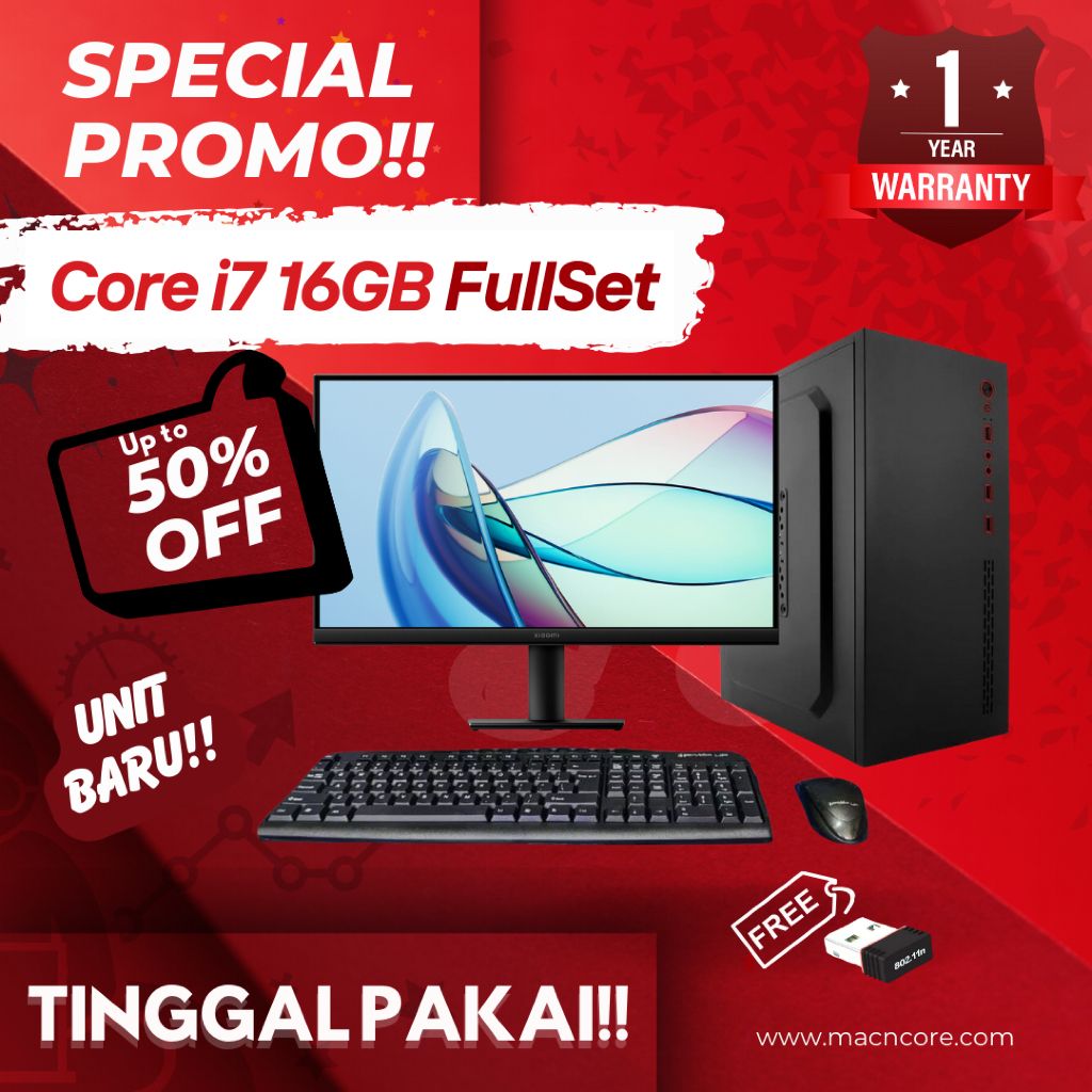 CORE I7 | RAM 16GB | KOMPUTER FULLSET | PC FULLSET | KOMPUTER KANTOR | PC KANTOR ANTI LELET | PC ANT