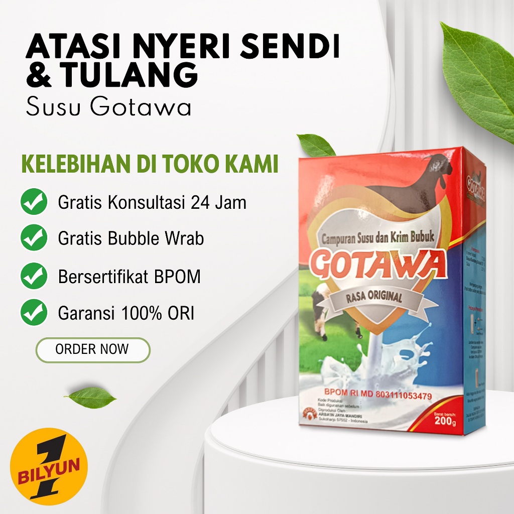 

SUSU GOTAWA ORIGINAL Susu Kambing Etawa Herbal Atasi Nyeri Sendi Tulang Dan Asam Urat 200g