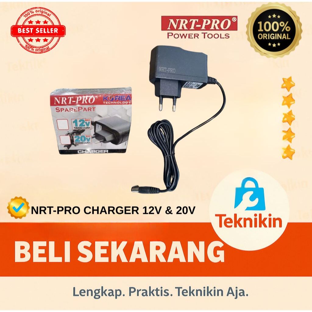 CHARGER Bor Cordless NRT PRO 12V / Carger Ces Cas Bor Tangan 12  Volt Fast Charging NRT PRO