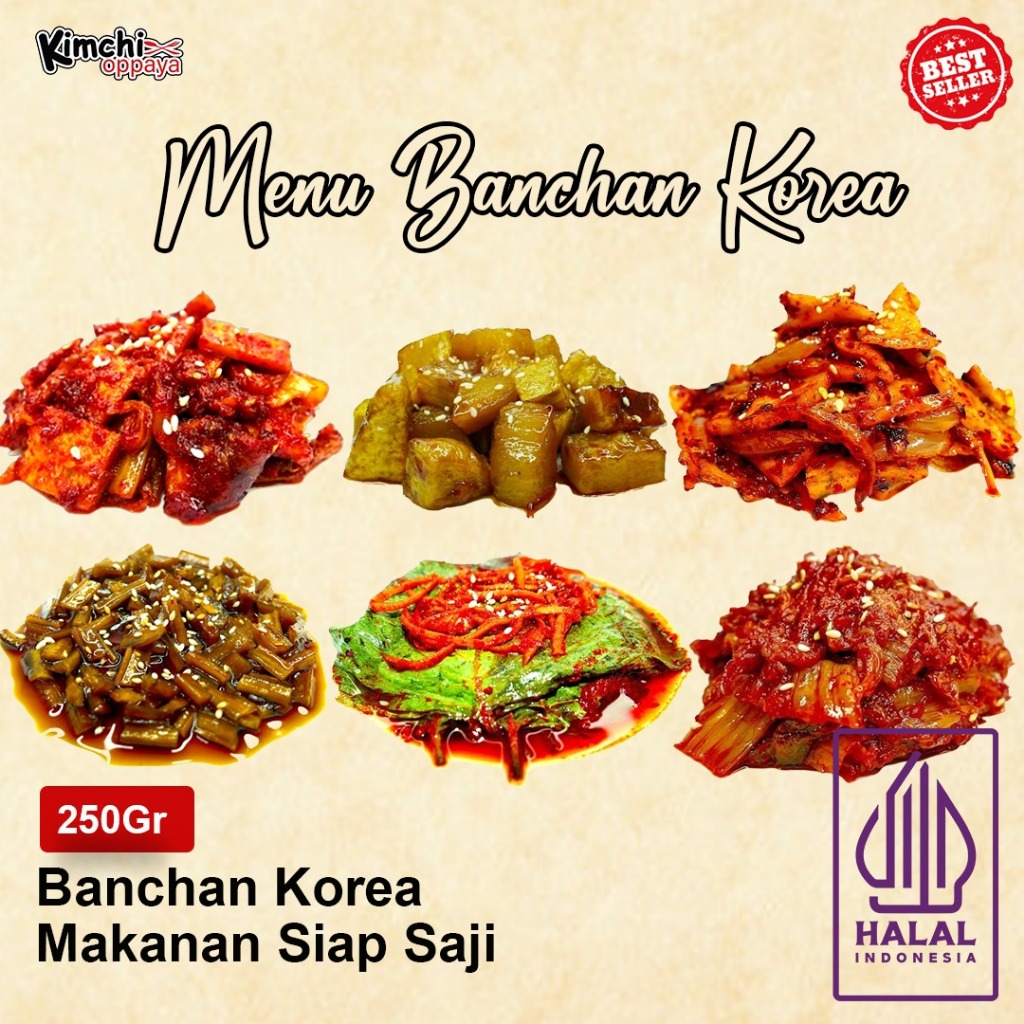 

Kimchi Oppaya - Banchan Side Dish Korea Berbagai Varian Menu 250Gr