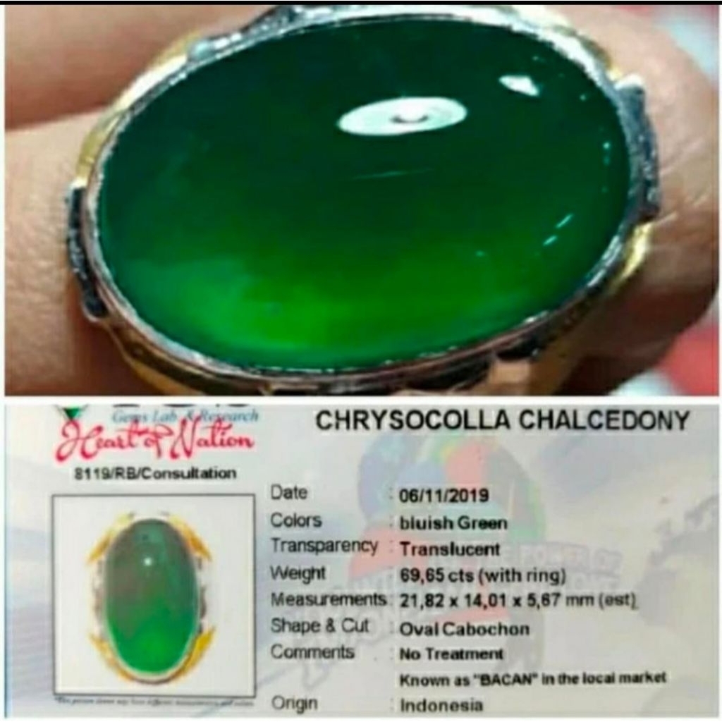 NATURAL BACAN CHRYSOCOLLA CHALSEDONY Ada batu doko palamea pirus pandan kecubung kalimantan amethyst