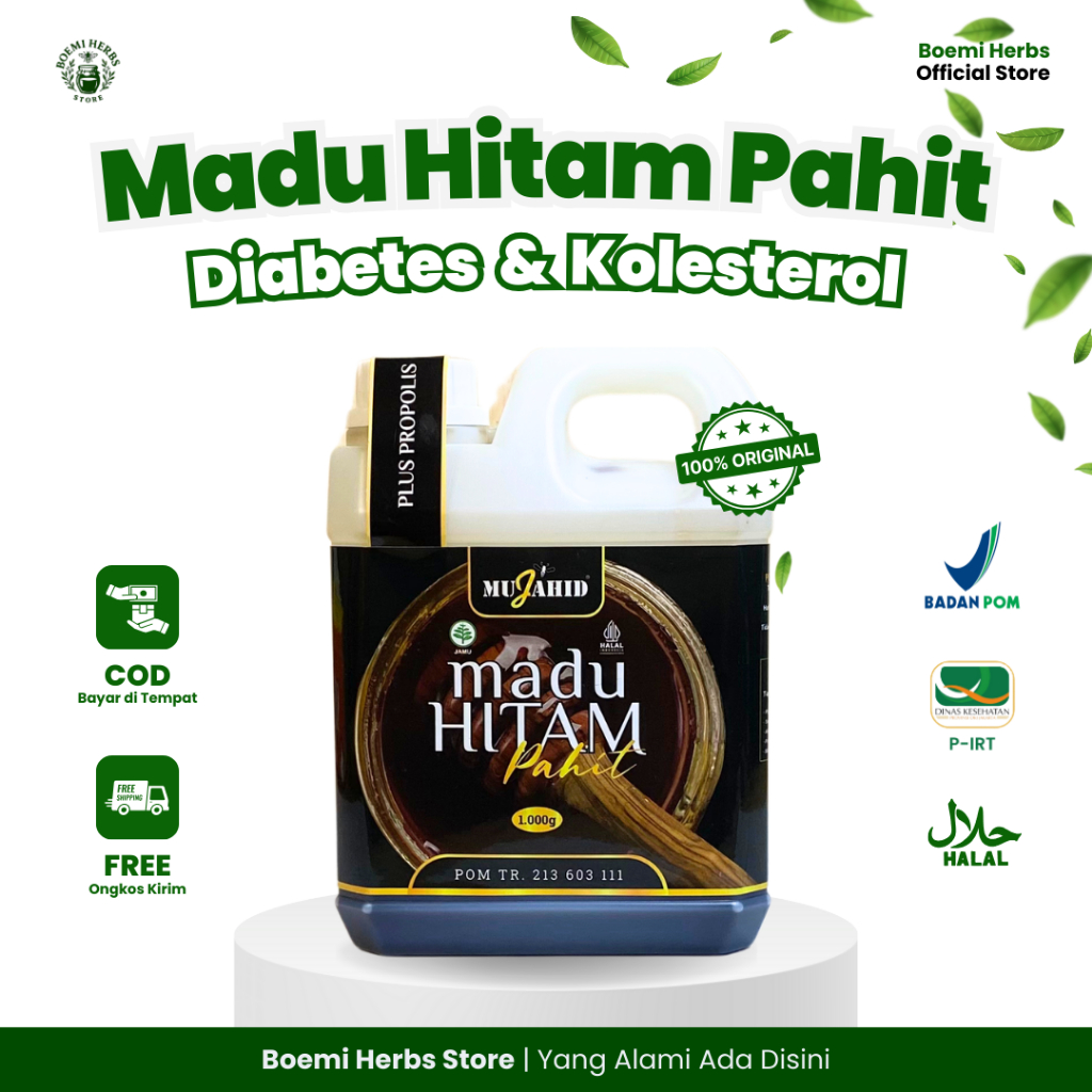 

Madu Hitam Pahit Mujahid 1 Kg – Herbal untuk Diabetes, Kolesterol, Hipertensi