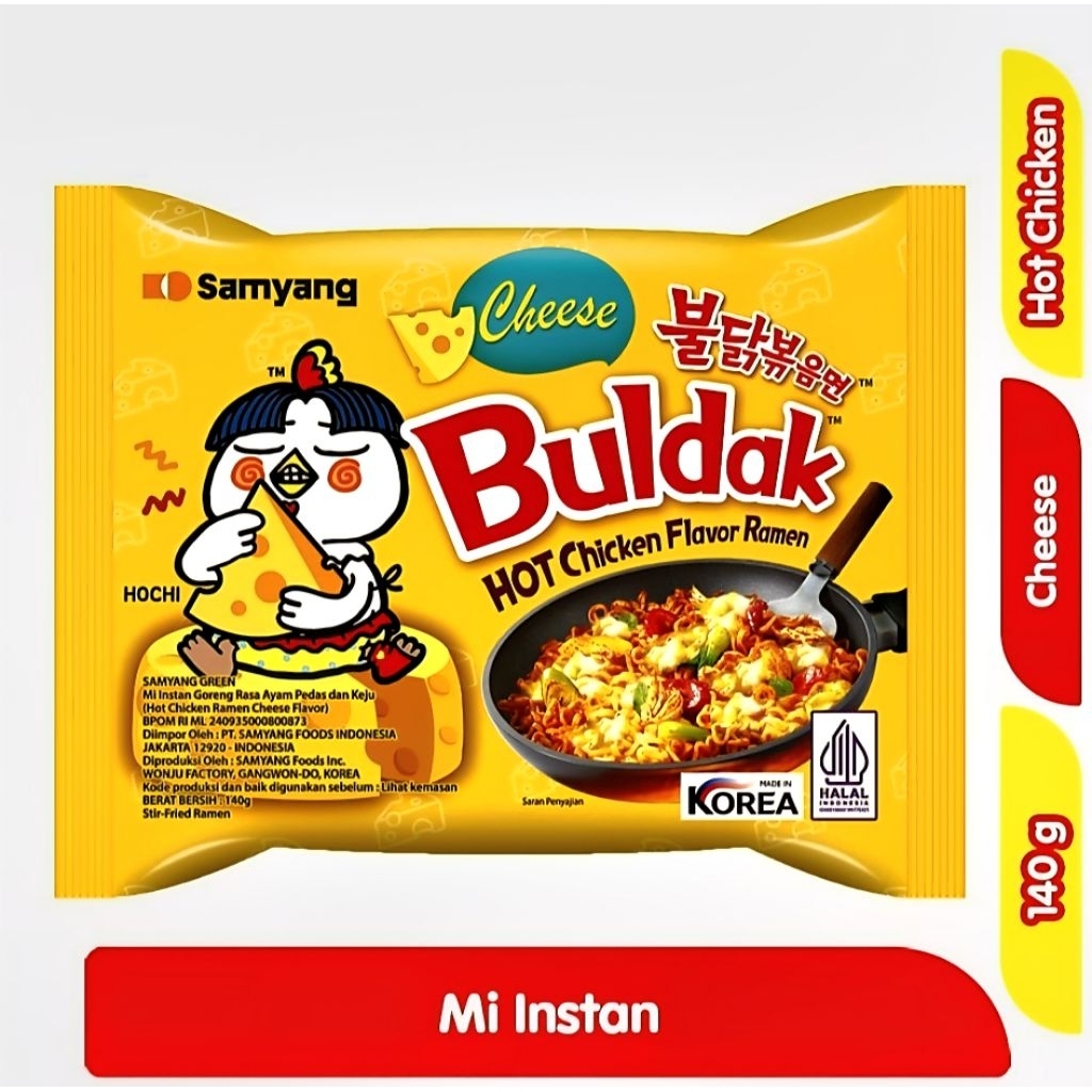 

SAMYANG MI INSTAN RAMEN AYAM PEDAS BULDAK CHEESE 140gr