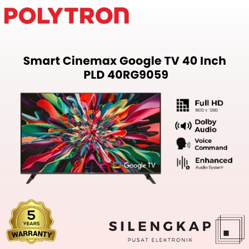 TV POLYTRON LED Smart 40 inch PLD 40RG9059 Cinemax Google TV Free Mola