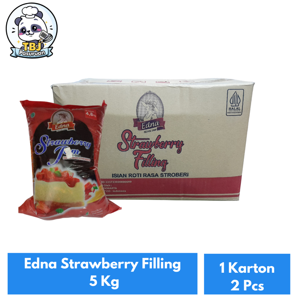 

Edna Strawberry Filling 5 Kg Kemasan 1 Karton Isi 2 Pcs