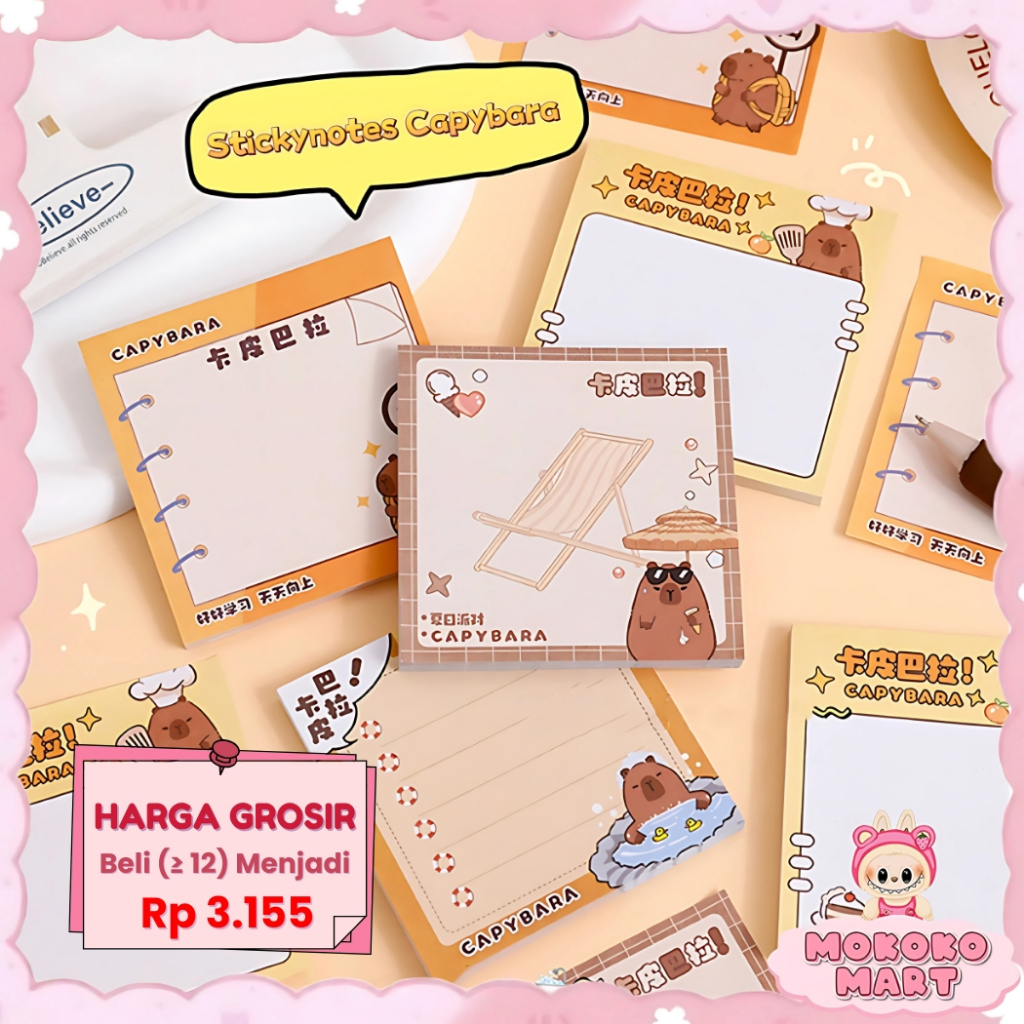 

MM Sticky Notes Lucu Unik Alat Tulis Kantor Praktis Kertas Tempel DIY Notebook Notepad Memo MB09
