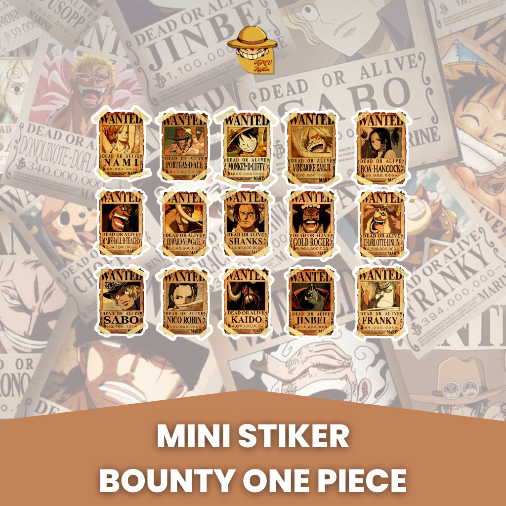 

BOUNTY ONE PIECE MINI STICKER☠️