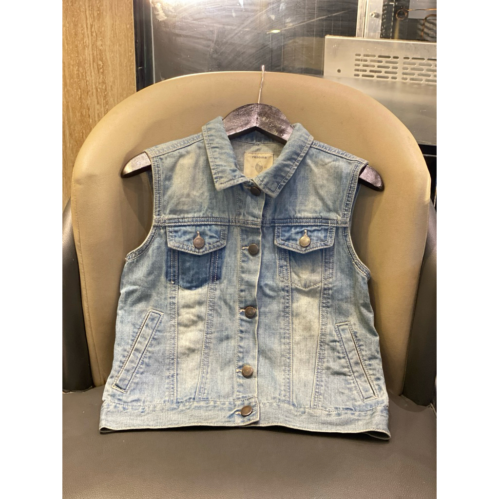 PRELOVED PL vest outer rompi jeans denim anak tanggung branded size 120
