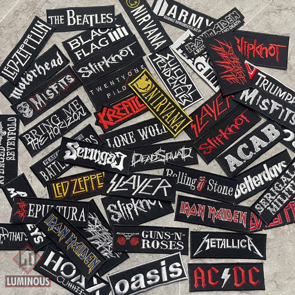 Emblem Bordir Patch Bordir Tema Musik Band Metal Punk Hardcore Lokal Terbaik / Emblem Punk