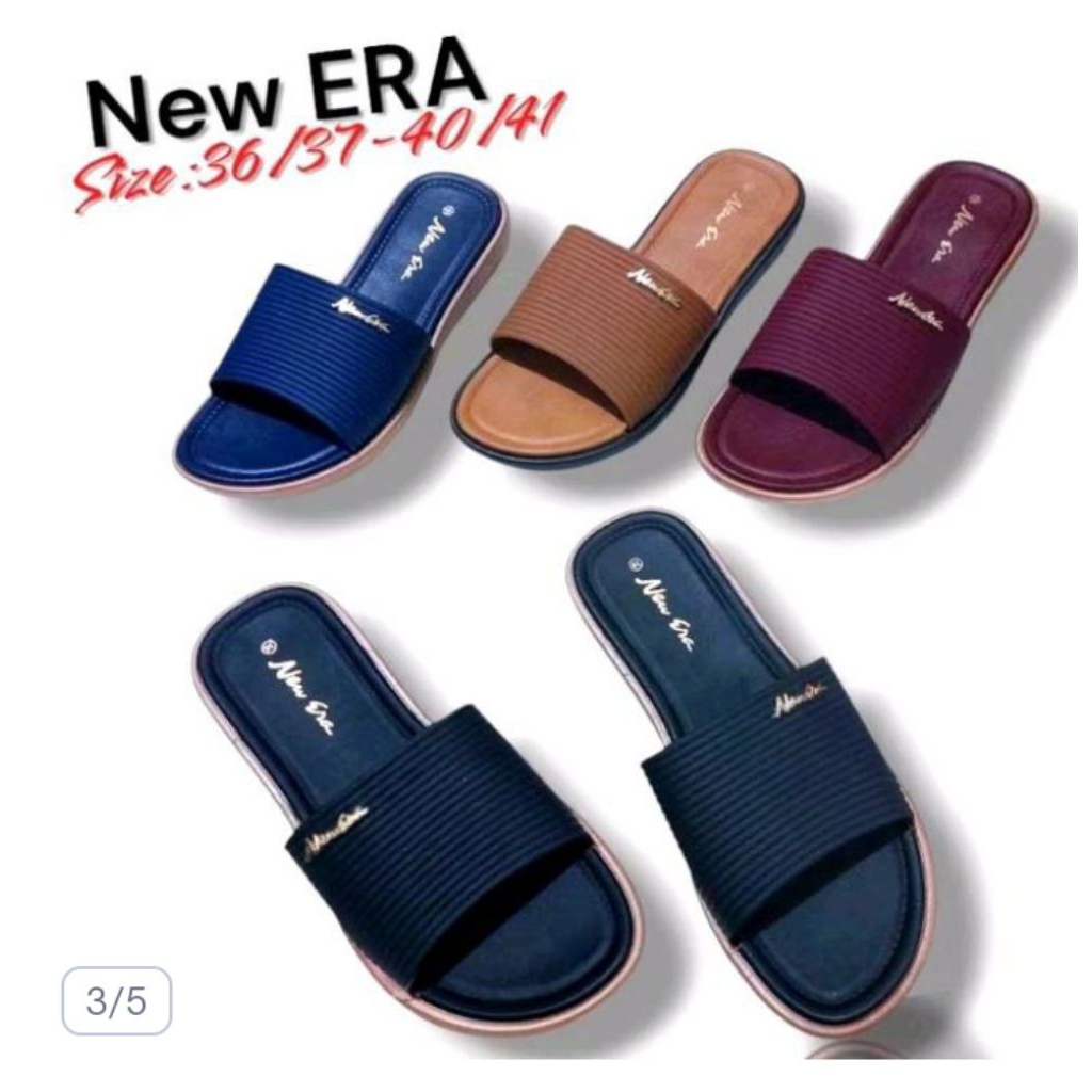 sandal selop karet new era wanita nyaman di pakainya