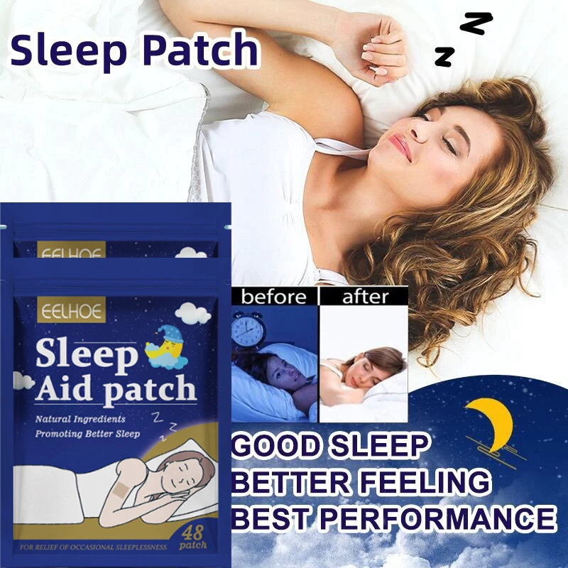 Sleep Patch 48pcs Akupresur Insomnia Good Night Sleep Patch / Plester Bantu Tidur / Sleep Aid Patch