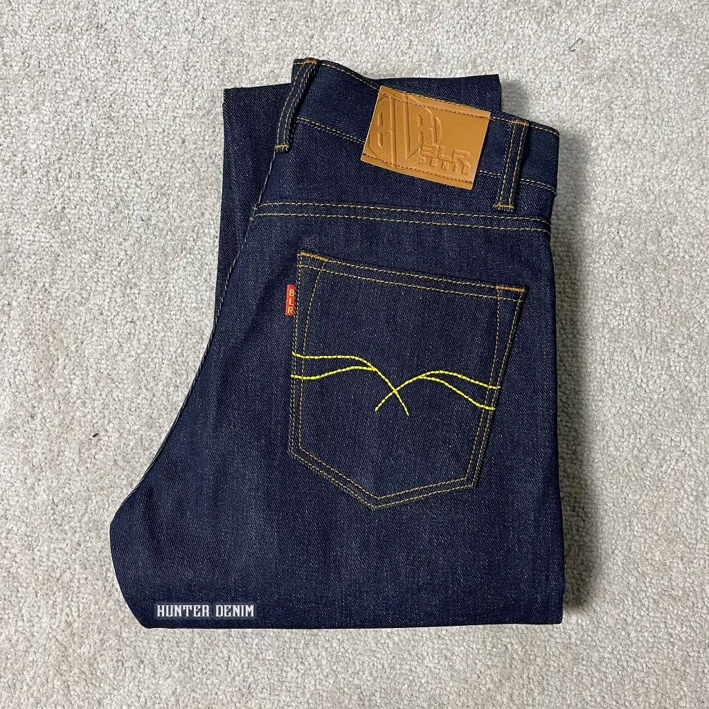 BLR DENIM - Sanforized 15Oz Denim Selvedge Accent Extra Deep Blue Indigo