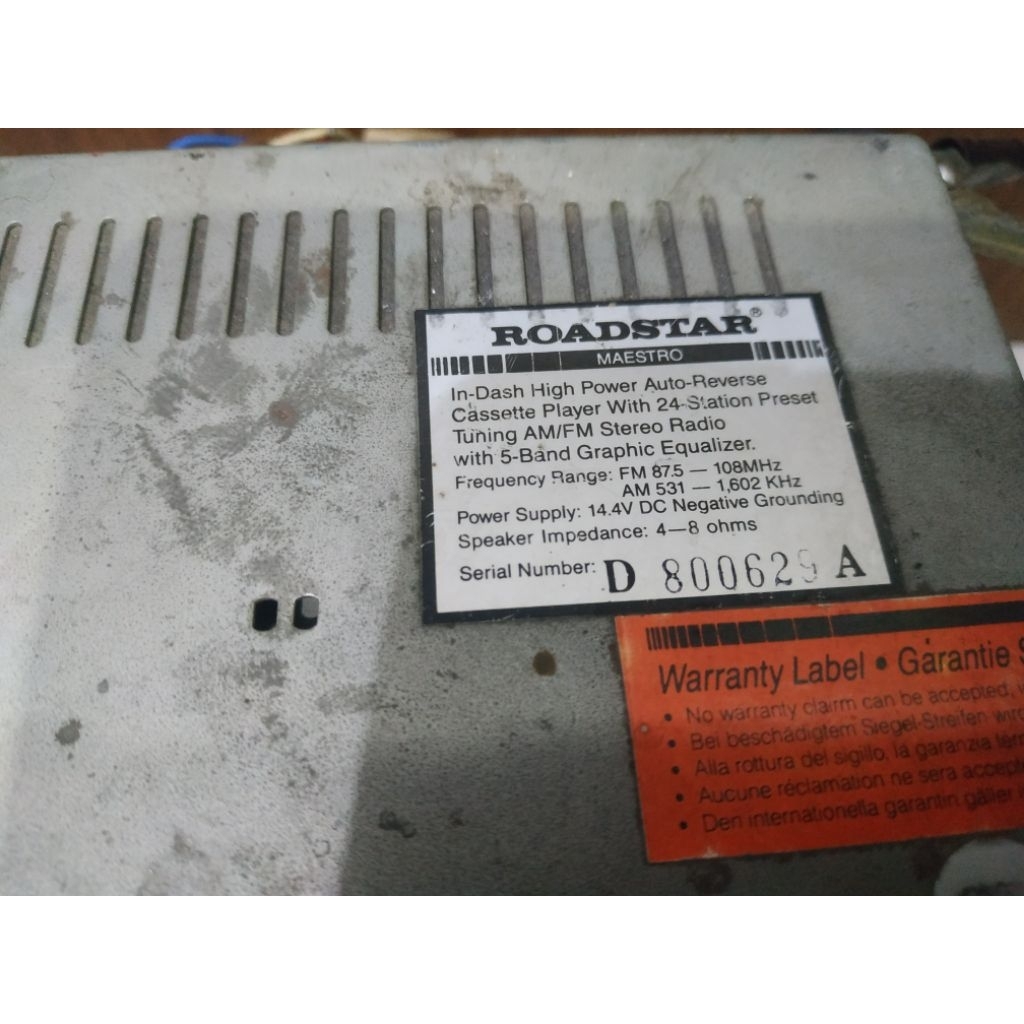 tape mobil roadstar classic jadul