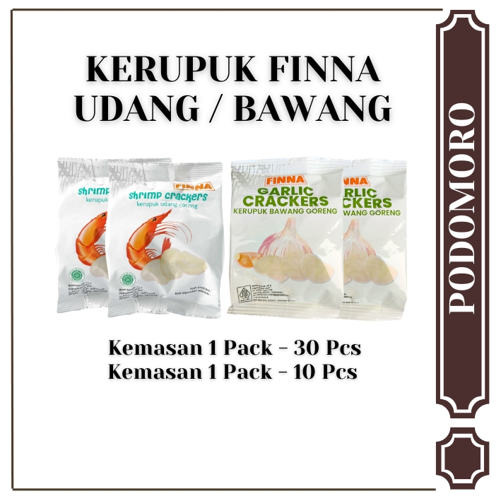 

Kerupuk Udang / Bawang Finna Siap Makan - 1 Pack isi 30 Pcs / 10 Pcs - Kerupuk Renyah Enak Matang