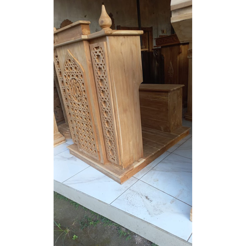 mimbar masjid minimalis logo custom