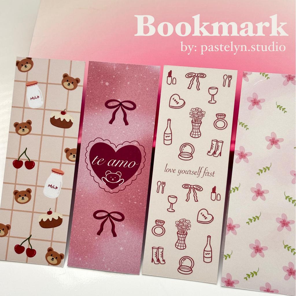 

BOOKMARK CUTE ( isi 4 ) - Pembatas Buku warna PINK - Pembatas Buku AESTHETIC