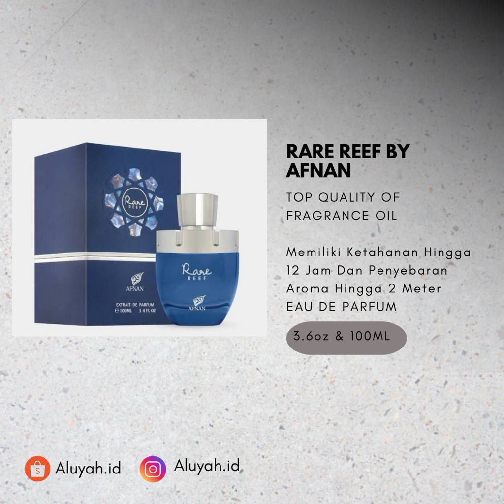 Rare Reef by Afnan Perfume Extrait De Perfume (100ML) Original Perfume