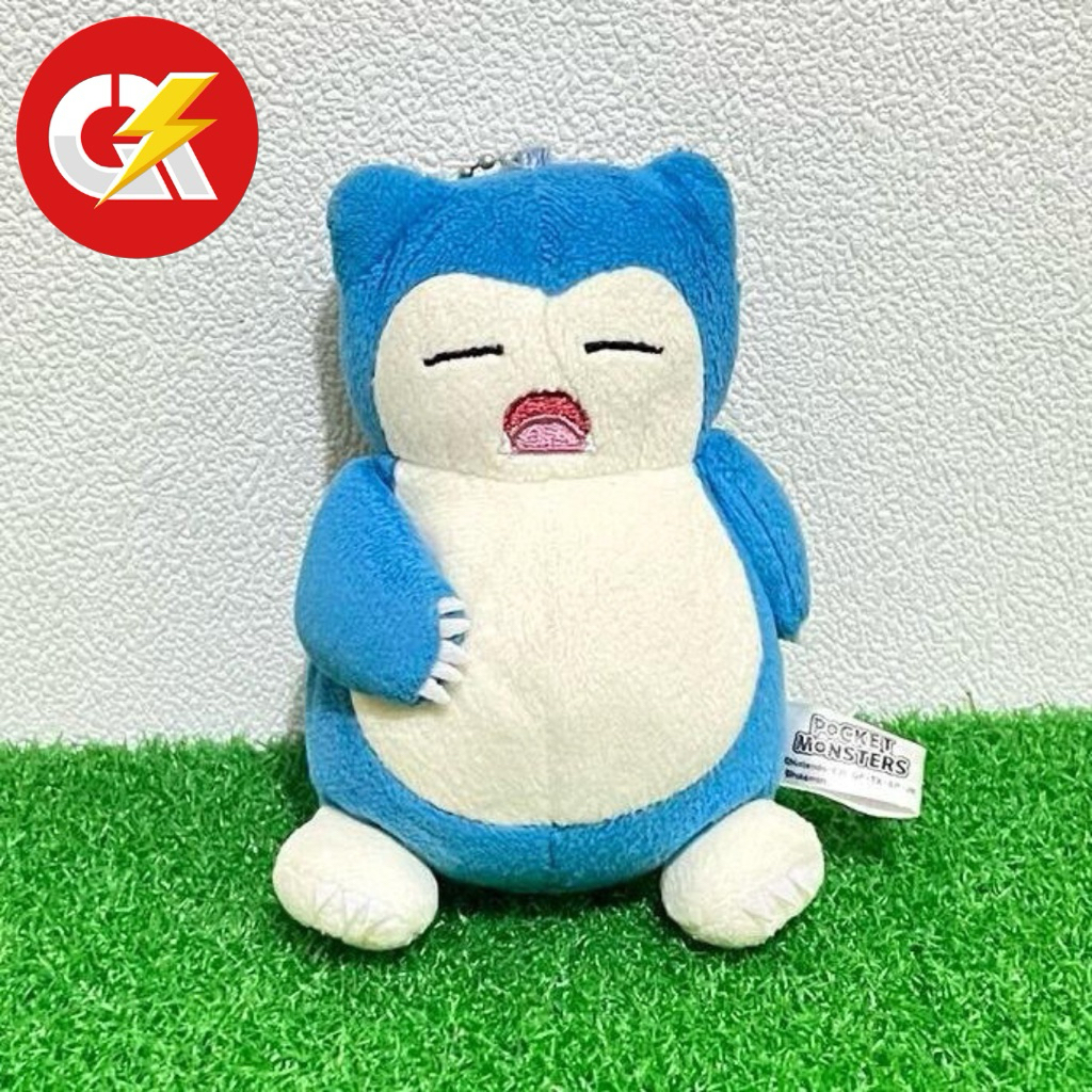 Boneka Plush Keychain Official Pokemon Snorlax Yawn Mascot Original Pocket Monster
