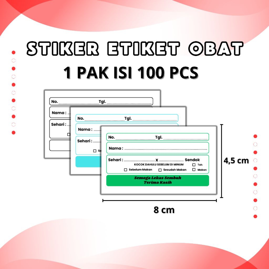 

Etiket Obat Sirup Stiker Label Obat isi 100 pcs tidak custom