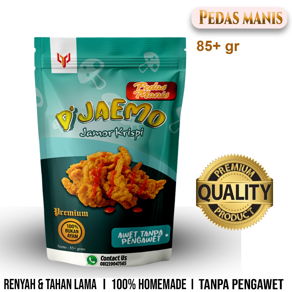 

Jamur Krispi D’Jaemo Premium Rasa Pedas Manis 85g – Snack Renyah Gurih Halal