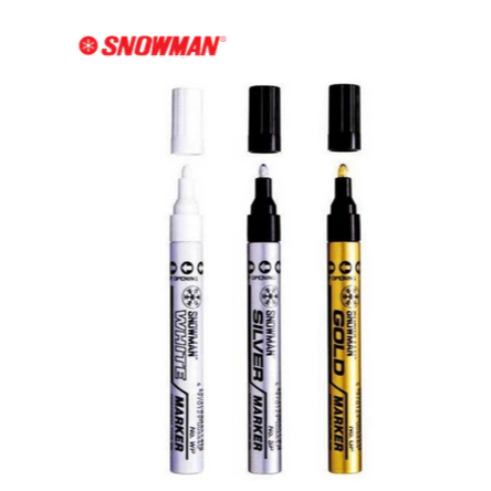 

Spidol Snowman Permanen Paint Marker Putih WP-12 Gold GP-12 Silver SP-12