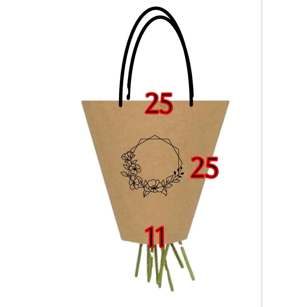 

paper bag bunga bolong p 25 x t 25 x L 11 sablon