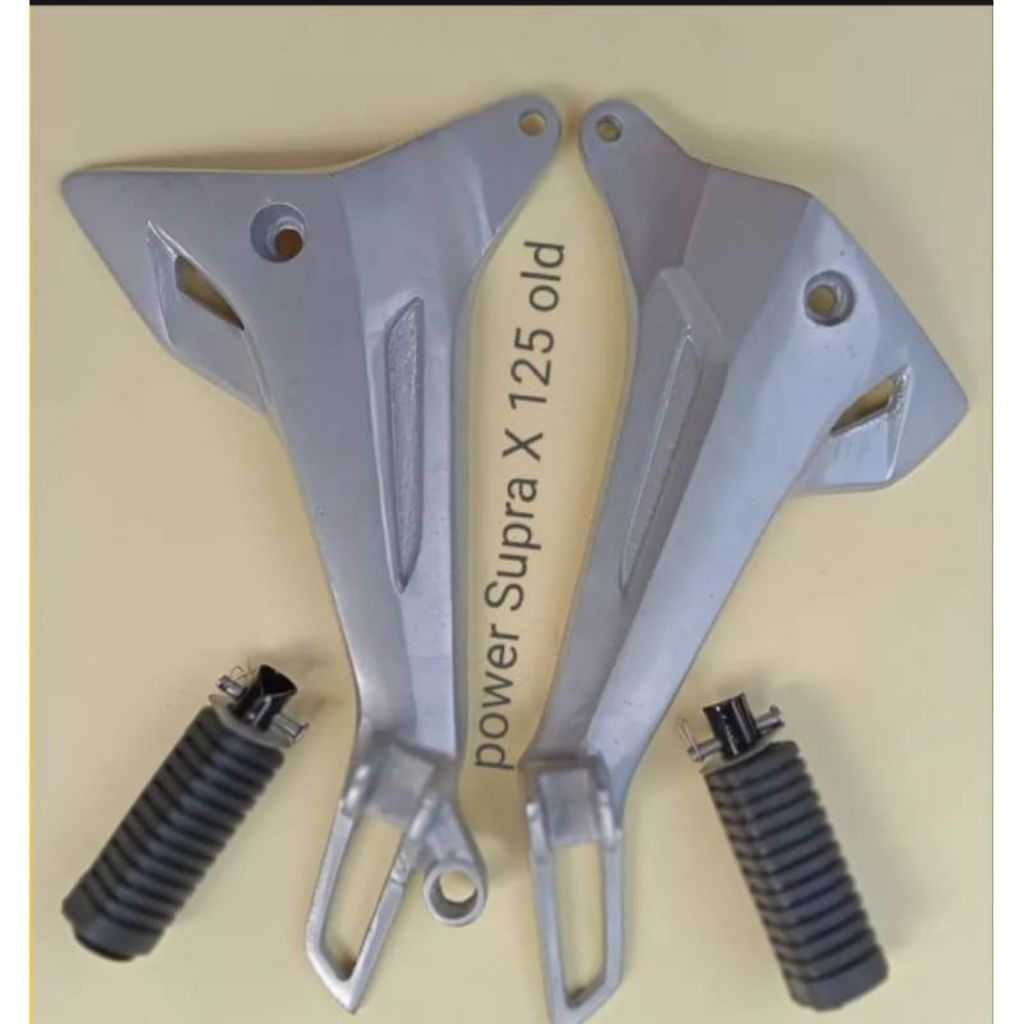 POSTEP DUDUKAN FOOTSTEP SUPRA X125 LAMA STANDART SILVER SET KANAN KIRI