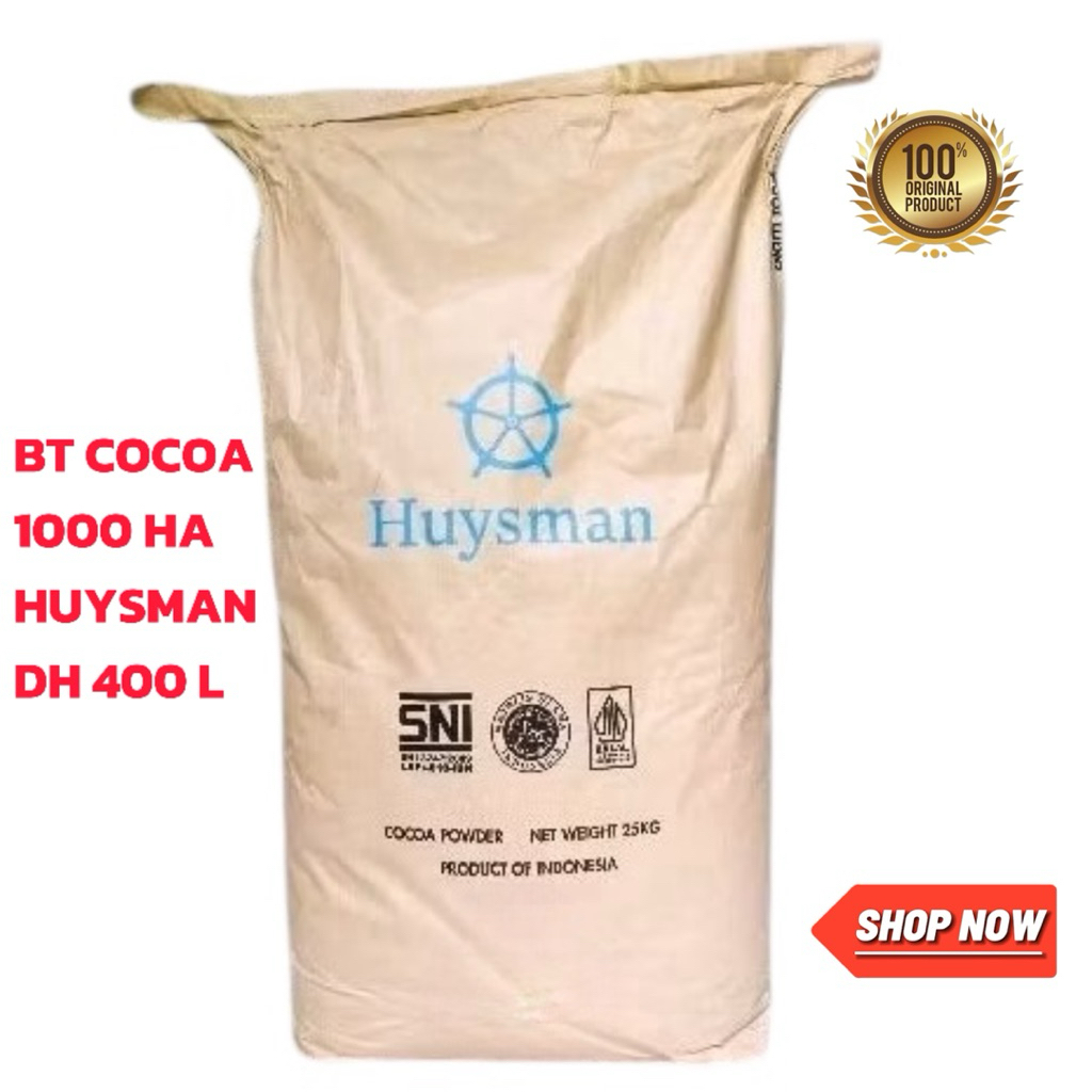 

BT COCOA HUYSMAN JAVA DARK CHOCOLATE BT1000HA / 1000 A 25 kg (HUYSMAN DH 400 / HUYSMAN DH240 DH 360 P) (drinks /brownies /puding ice cream) Asli cokelat bubuk tanpa camuran gula
