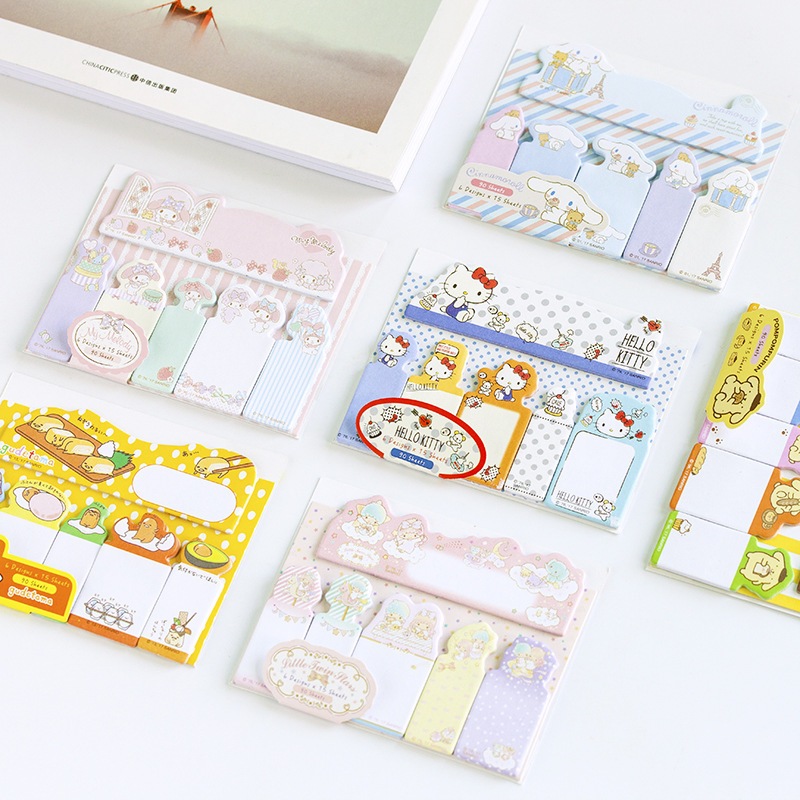 

Sticky Notes + Pembatas Kertas Pembatas Buku Memopad Sanrio Colletction