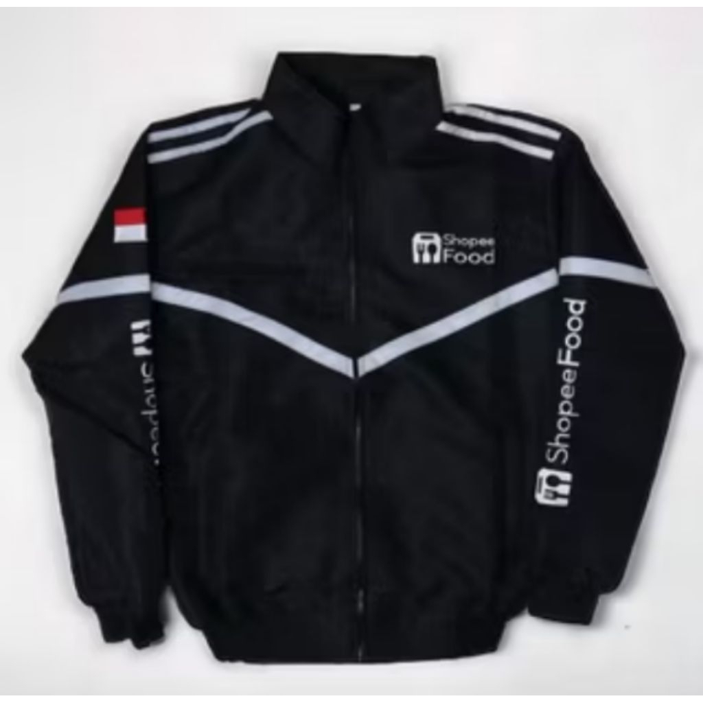 Jaket bomber ojek online / jaket Shp food hitam / jaket pria motor driver
