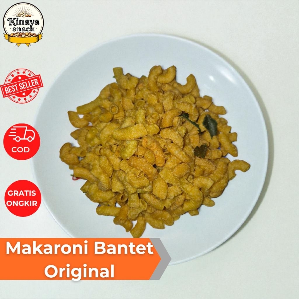 

Makaroni Bantet Original Daun Jeruk 500 gram 1 kg Asin gurih renyah Cemilan Snack kiloan